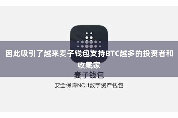 因此吸引了越来麦子钱包支持BTC越多的投资者和收藏家