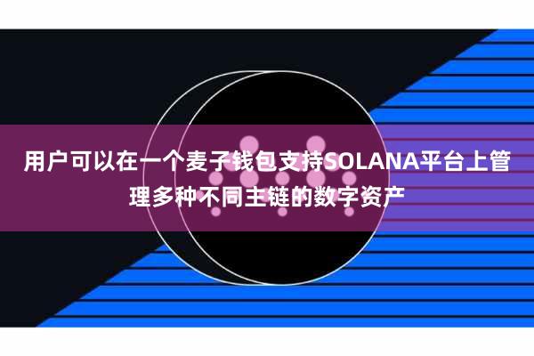 用户可以在一个麦子钱包支持SOLANA平台上管理多种不同主链的数字资产