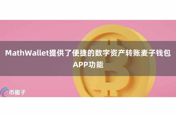 MathWallet提供了便捷的数字资产转账麦子钱包APP功能